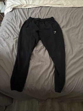 Gymshark Black Athletic Joggers with Subtle Logo